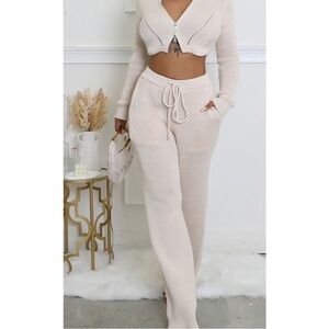 Women's Cream Knit Set